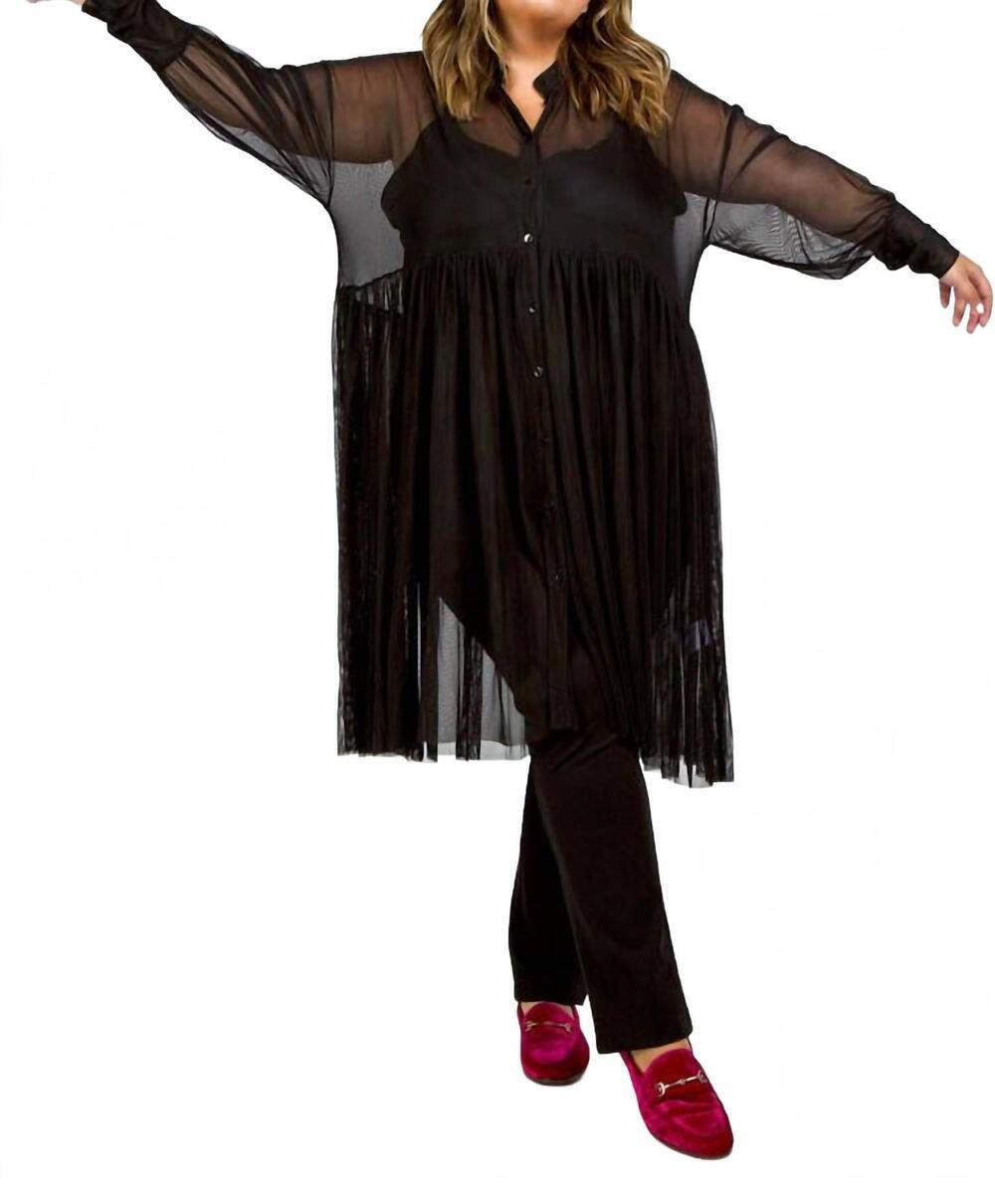 NEW BITTE KAI RAND mesh tulle dress - plus in black